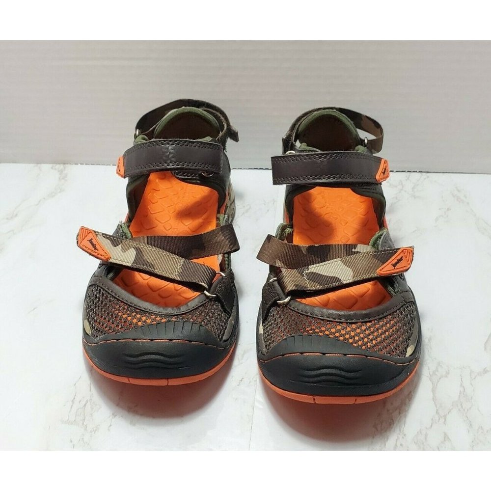 JAMBU Youth  Orange Fisherman Water Shoe Beach Hike Summer Sport Sandals Sz. 2 M